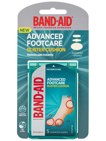 Band-Aid Advanced Footcare Blister Cushion Assorted Shapes 5 Pack