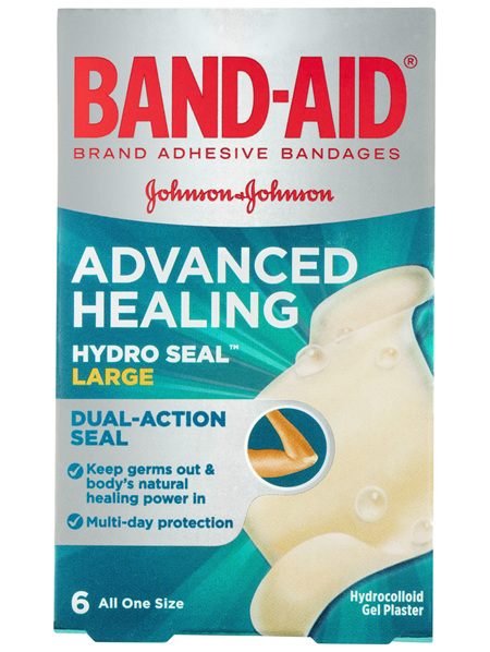Band-Aid Advanced Healing Hydro Seal  Large Gel Plasters 6 Pack