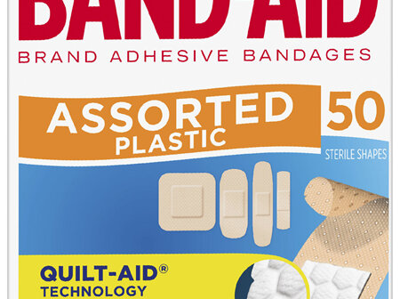 Band-Aid Assorted Plastic Shapes 50 Pack