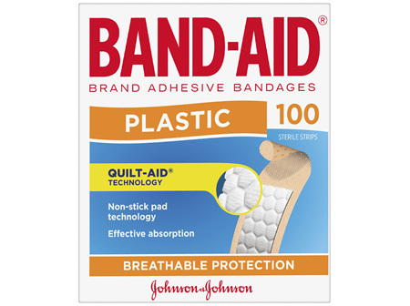 Band-Aid Brand Plastic Strips 100 Pack