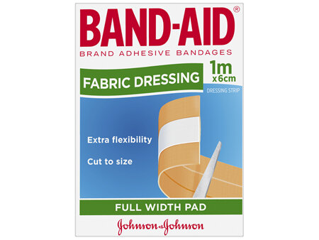 Band-Aid Fabric Dressing Full Width Pad 1m x 6cm