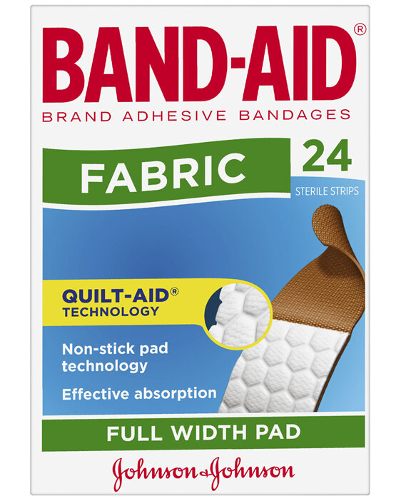 Band-Aid Fabric Full Width Pad 24 Pack