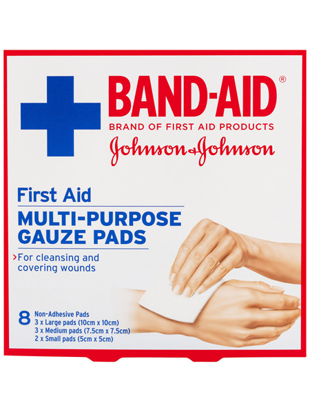 Band-Aid First Aid Multi-Purpose Gauze Pads 8 Pack