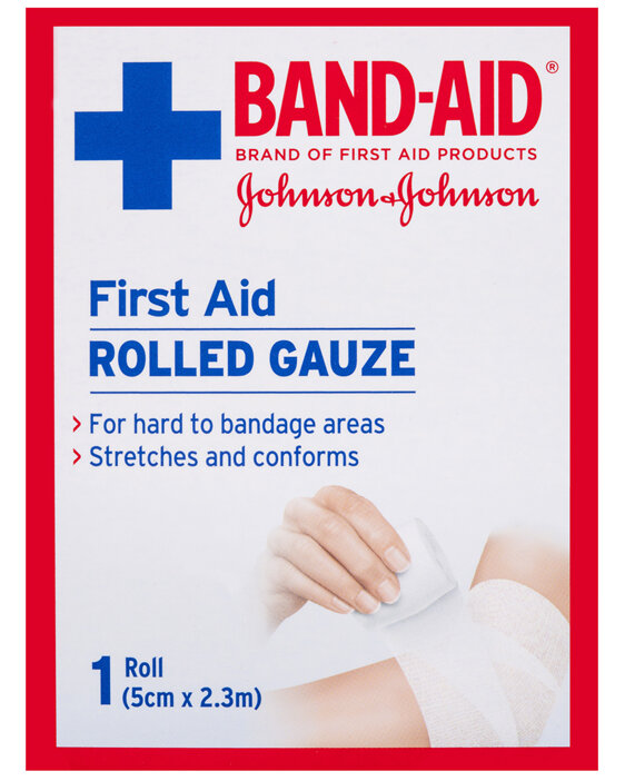 Band-Aid First Aid Rolled Gauze 5cm x 2.3m 1 Pack