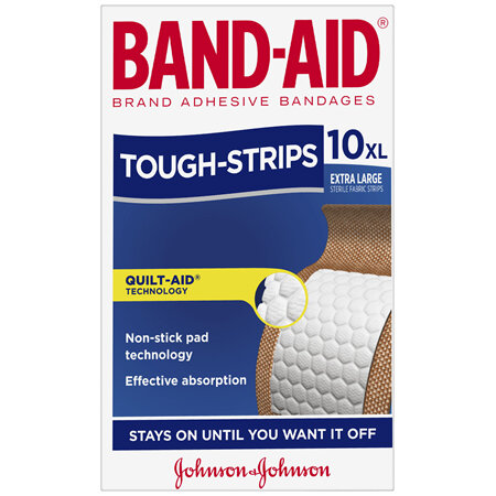 Band-Aid Tough Strips Extra Large Fabric 10 Pack