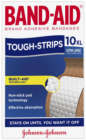 Band-Aid Tough Strips Extra Large Fabric 10 Pack