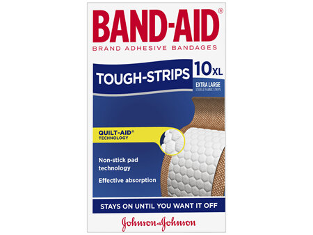 Band-Aid Tough Strips Extra Large Fabric 10 Pack