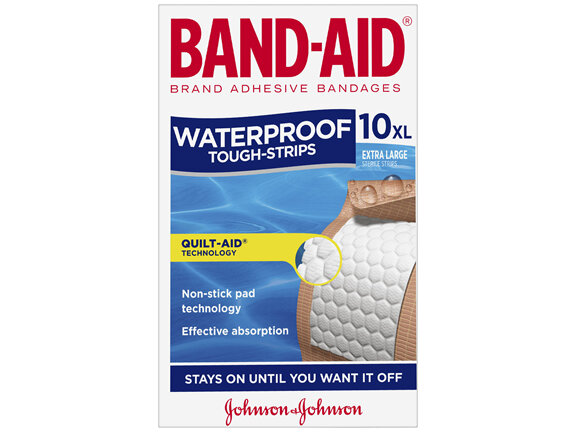 Band-Aid Waterproof Tough Strips Extra Large 10 Pack