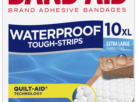 Band-Aid Waterproof Tough Strips Extra Large 10 Pack