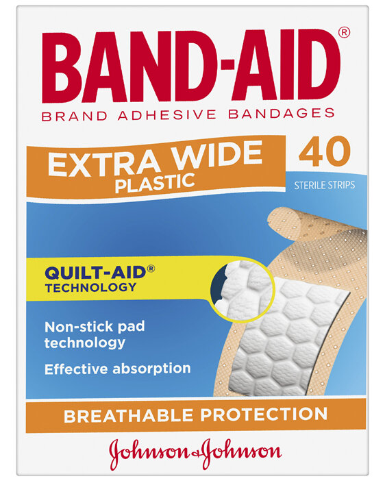 BANDAID Plastic Strip Extra Wide 40