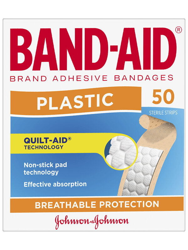 BANDAID Plastic Strips 50s