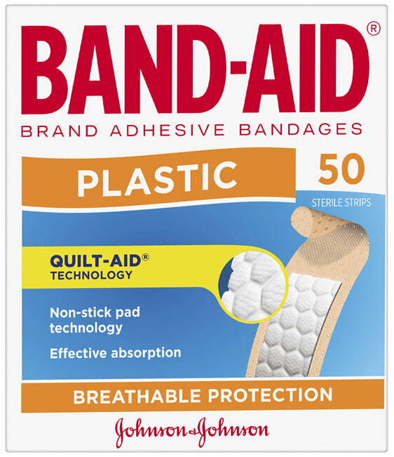 BANDAID Plastic Strips 50s