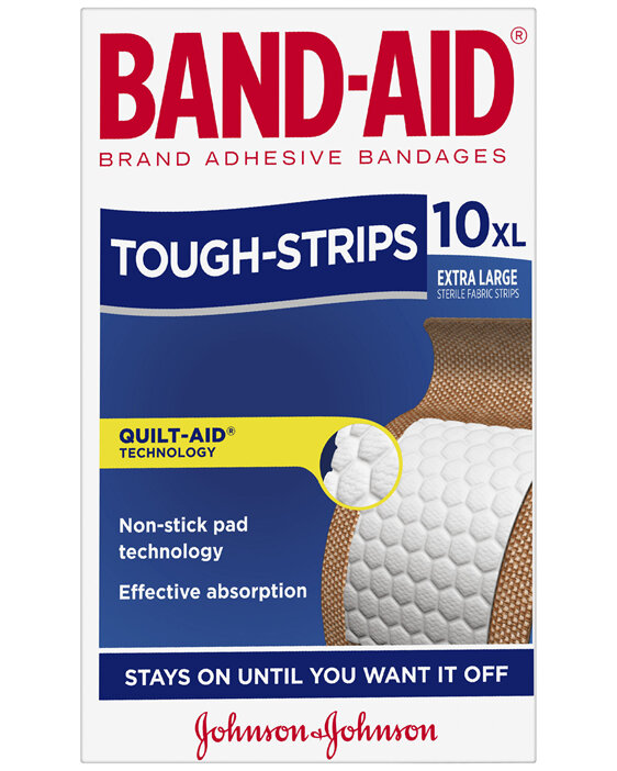BandAid Tough Strips Xlg 10pk