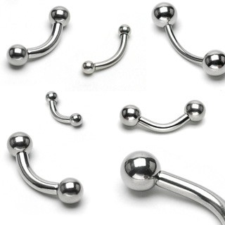 Basic 316L 16g Surgical Steel Curved Barbell