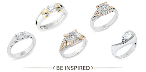 Be Inspired: Designer diamond engagement and right hand rings