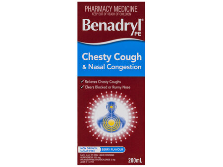 Benadryl Chesty Cough & Nasal Congestion 200mL