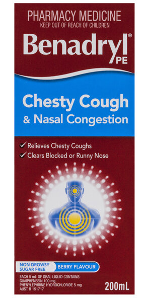 Benadryl PE Chesty Cough & Nasal Congestion 200mL