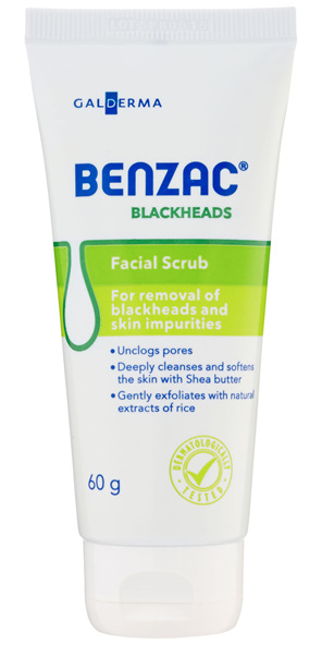 Benzac Blackheads Facial Scrub 60g, Exfoliating Scrub