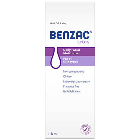 Benzac Daily Facial Moisturiser 118mL, For All Skin Types