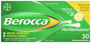Berocca Energy Vitamin Mango & Orange  Effervescent Tablets 30 pack