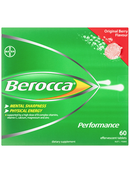 Berocca Energy Vitamin Original Berry Effervescent Tablets 60 pack Exclusive Size