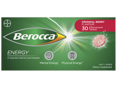 Berocca Original Berry Effervescent 30 Tablets