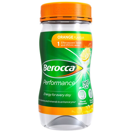 Berocca Vitamin B & C Orange Flavour Twist N Go Energy Drink 250mL