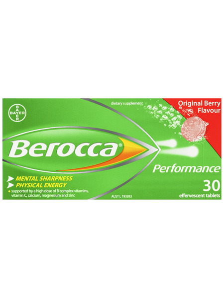 Berocca Vitamin B & C Original Berry Flavour Energy Effervescent Tablets 30 pack