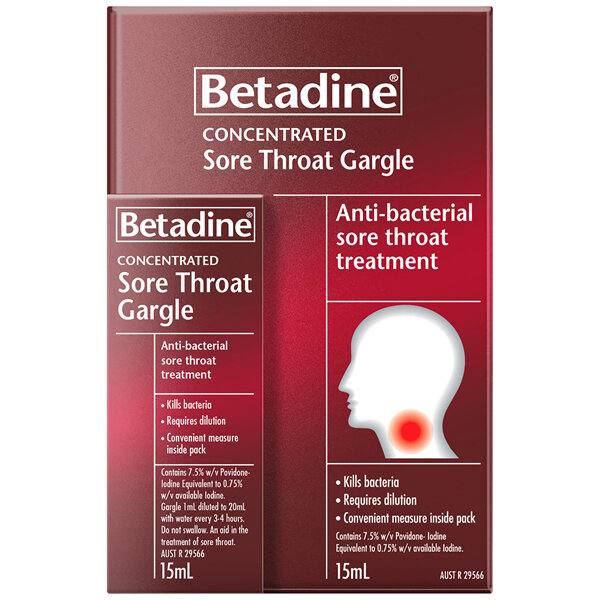 Betadine Concentrated Sore Throat Gargle 15ml