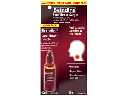 BETADINE SORE THROAT GARGLE 40ML