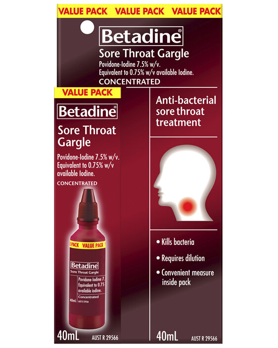 Betadine Sore Throat Gargle 40mL