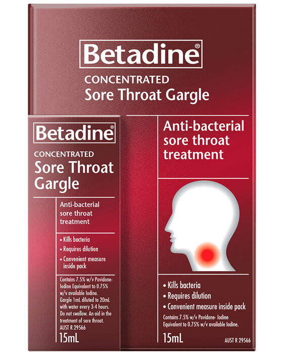 Betadine Sore Throat Gargle Concentrated 15mL