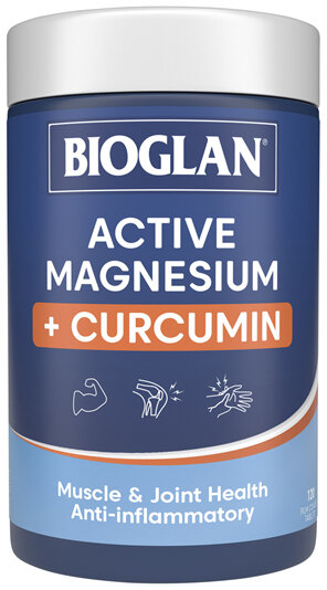 Bioglan Active Magnesium + Curcumin 120 Tablets