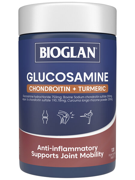 Bioglan Glucosamine, Chondroitin + Turmeric 120 Tablets