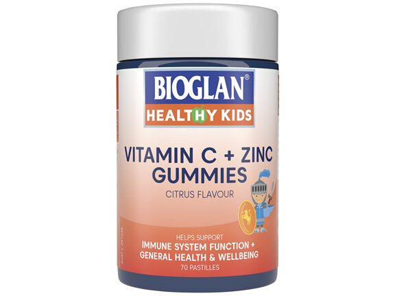 BIOGLAN Healthy Kids Vitamin C + Zinc Gummies 70 Pack