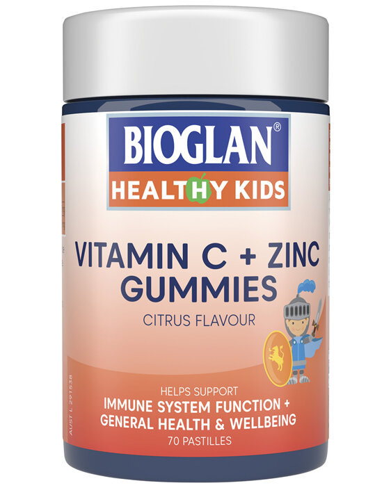BIOGLAN Healthy Kids Vitamin C + Zinc Gummies 70 Pack