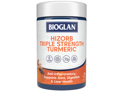 Bioglan Hi-Zorb Triple Strength Turmeric 100 Tablets