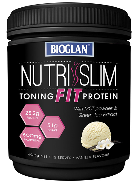 Bioglan NutriSlim FIT Toning Protein - Vanilla 600g