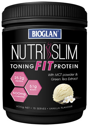Bioglan NutriSlim FIT Toning Protein - Vanilla 600g