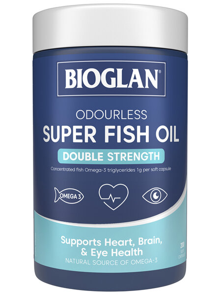 Bioglan Odourless Super Fish Oil Double Strength 200s