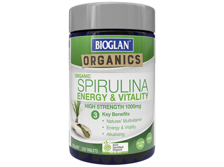Bioglan Organic Spirulina 1000mg 200 tablets