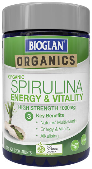 Bioglan Organic Spirulina 1000mg 200 tablets