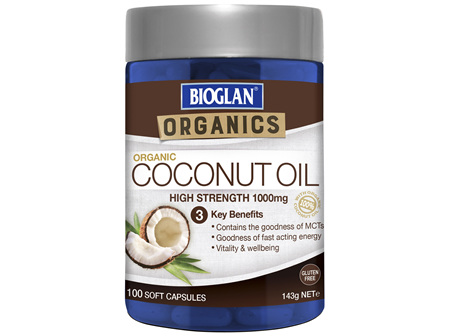 Bioglan Organics Coconut Oil Tablets 100s