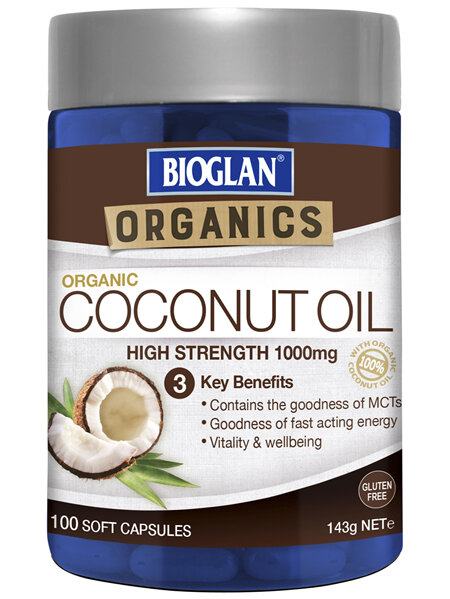 Bioglan Organics Coconut Oil Tablets 100s
