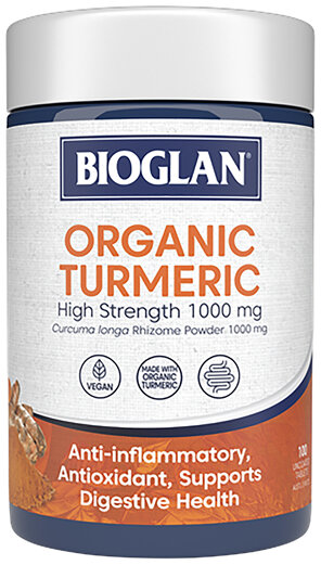 Bioglan Organics Turmeric 1000mg 100 Tablets