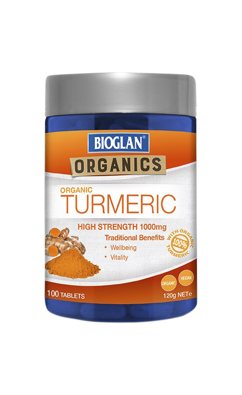 Bioglan Organics Turmeric 1000mg 100 Tablets