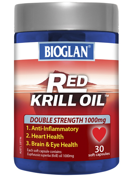 BIOGLAN - Red Krill Oil Double Strength 1000mg 30s
