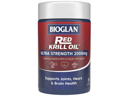 Bioglan Red Krill Oil Ultra Strength 2000mg 30s