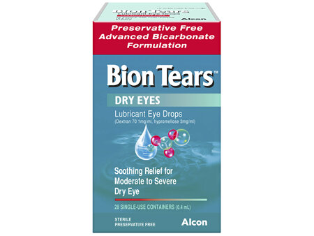 Bion Tears Lubricant Eye Drops for Dry Eyes 28 x 0.4mL Single Use