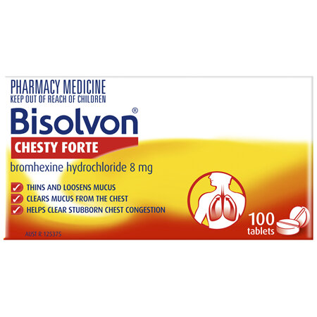 Bisolvon Chesty Forte Tablets 100
